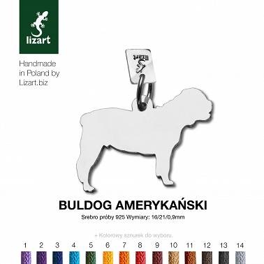 Buldog Amerykański zawieszka biżuteria