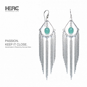 Boho earrings with Amazonites (silver or gold-plated silver)