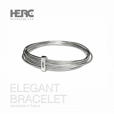 Silver bracelet with hoops