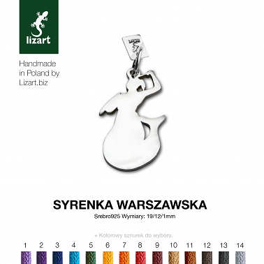 Syrenka Warszawska zawieszka wisiorek
