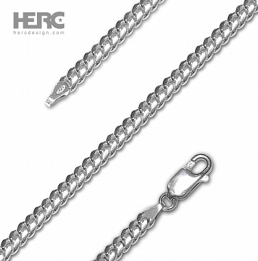 Łańcuszek srebrny Pancerka Cubana 3,4mm (długość do wyboru)