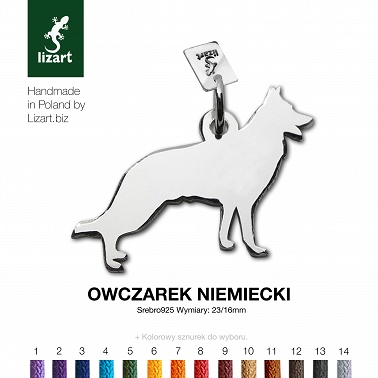 Owczarek Niemiecki zawieszka piesek (z serduszkiem lub bez)