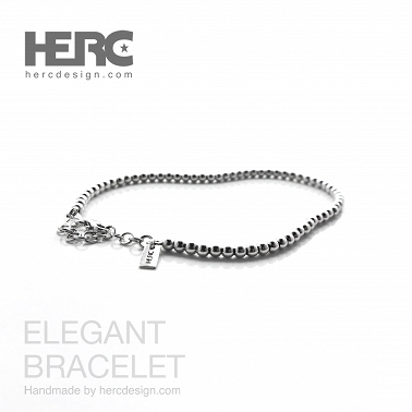Silver beads bracelet