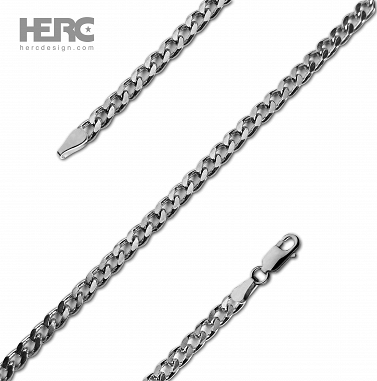 Silver armored chain 2mm (length to choose)