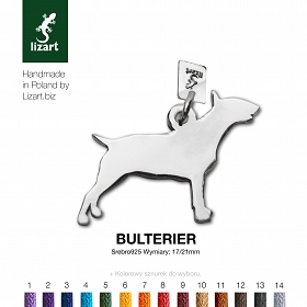 Bull terrier dog pendant