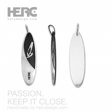  Windsurfing pendant necklace keyring big black label