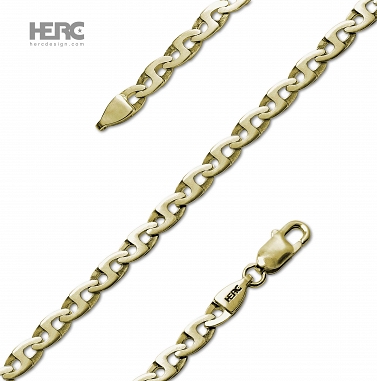 Original gold chain, massive 60cm men's chain with the possibility of personalization HERCACZE