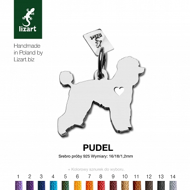 Pudel zawieszka piesek (z serduszkiem lub bez)