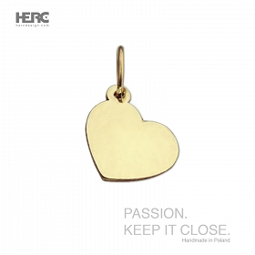 Gold heart with engraving option (585 fineness)