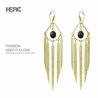 Boho earrings (14K gold-plated silver)