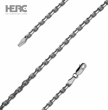 Silver armored chain 1.6mm (length to choose)