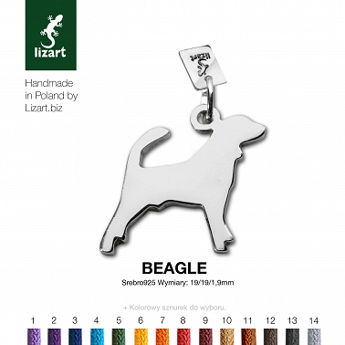 Beagle zawieszka piesek (z serduszkiem lub bez)