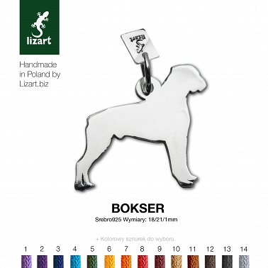 Bokser zawieszka piesek (z serduszkiem lub bez)