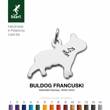 Buldog Francuski zawieszka piesek (z serduszkiem lub bez)